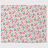 Helle Muscheln und Algenmuster Geschenkpapier (Flach)