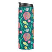 Helle Muscheln und Algenmuster Thermosbecher (Nach rechts gedreht)