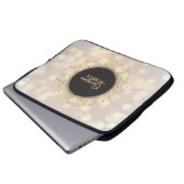 Helle Musiknoten und Individuelle Name-Laptop-Sieb Laptopschutzhülle (Vorne Knopf)