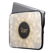 Helle Musiknoten und Individuelle Name-Laptop-Sieb Laptopschutzhülle (Vorderseite Links)