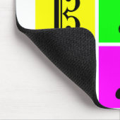 helle Musiksymbole Mousepad (Ecke)