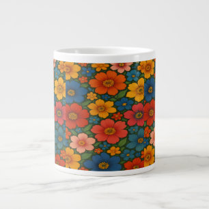 Helle nahtlose Wildblumenmuster Jumbo-Tasse