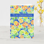 Helle Nasturtien Blumenmutter Muttertag Karte (Gelbe Blume)