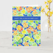 Helle Nasturtien floral belagerten Muttertag Karte (Gelbe Blume)