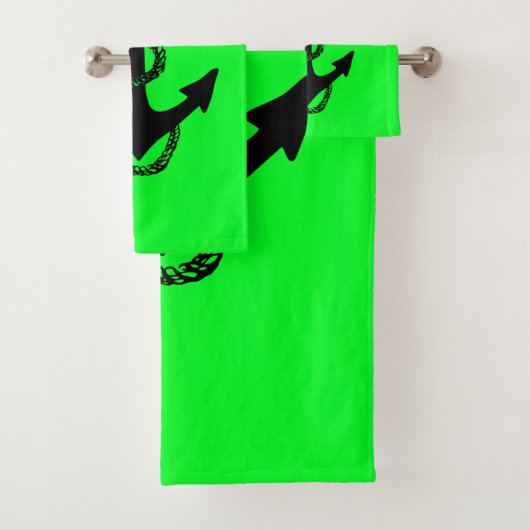 Helle nautische ANCHOR + ROPE | Badhandtuch Set (Insitu)