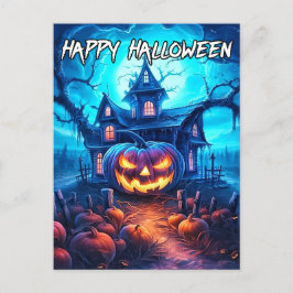 Helle Nefarious Happy Halloween Pumpkin Postkarte
