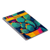 Helle Neon Cactus Vibrant Südwest Illustration Notizblock (Rechte Seite)
