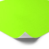 Helle Neon Chartreuse Gree Hintergrund auf einem P Poster (Ecke)