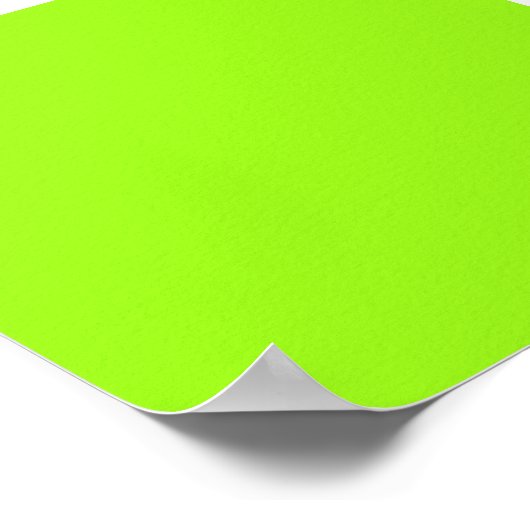 Helle Neon Chartreuse Gree Hintergrund auf einem P Poster (Ecke)