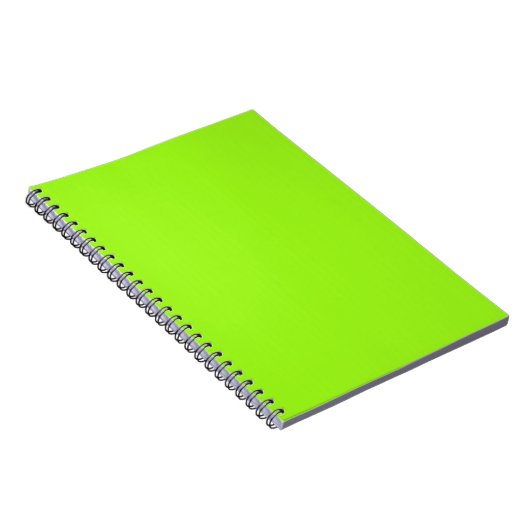 Helle Neon Chartreuse Green Notebook Notizblock (Rechte Seite)
