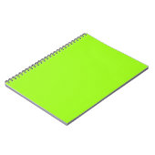 Helle Neon Chartreuse Green Notebook Notizblock (Linke Seite)