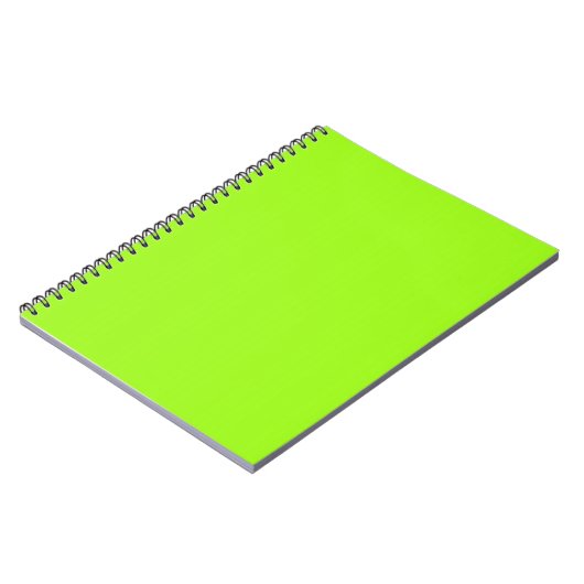 Helle Neon Chartreuse Green Notebook Notizblock (Linke Seite)
