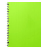 Helle Neon Chartreuse Green Notebook Notizblock (Vorderseite)