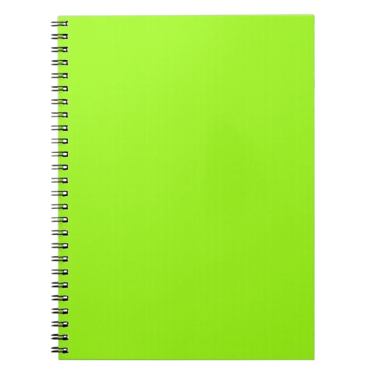 Helle Neon Chartreuse Green Notebook Notizblock (Vorderseite)