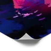 Helle Neon Mountains Sunrise Flugzeug Poster (Ecke)