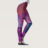 Helle Neon Nacht City, Vintag. Leggings (Rechts)