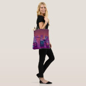 Helle Neon Nacht City, Vintag. Tasche (Am Model)