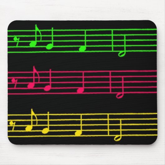 Helle Neon Notes - mousepad (Vorne)