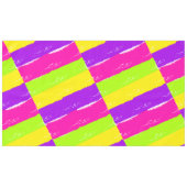 Helle Neon Paint Brush Strokes | Tischdecke (Vorderseite (Horizontal))