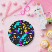 Helle Neon, Paint Spritzer, Party Pappteller (Party)