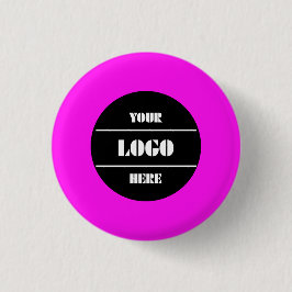 Helle Neon-Pink personalisierte Kreisabzeichen-Tas Button