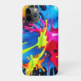 Helle Neon Splashes im Abstrakten Kunststil Case-Mate iPhone Hülle