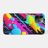 Helle Neon Splashes in Abstrakten Artwork Case-Mate iPhone Hülle (Rückseite (Horizontal))