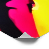 Helle Neon Splashes in Abstrakten Artwork Poster (Ecke)