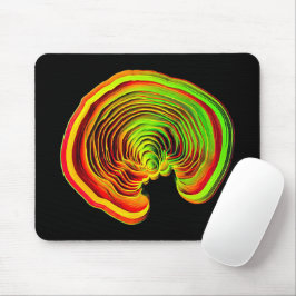 Helle Neon-Topographie-Soundwelle-Tech Mousepad