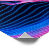 Helle Neonberge Dämmerung bis Morgengrauen Poster (Ecke)