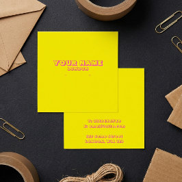 Helle Neongelbe und rosa Ohrenkarte