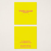 Helle Neongelbe und rosa Ohrenkarte (Vorne & Hinten)