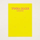 Helle neongelbe und rosa Ohrkarte (Vorderseite)