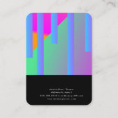 Helle Neongeometrie-Kundenkarte Telefonnummerkarte (Rückseite)