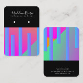 Helle Neongeometrie-Kundenkarte Telefonnummerkarte (Vorne/Hinten)