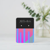 Helle Neongeometrie-Kundenkarte Telefonnummerkarte (Stehend Vorderseite)