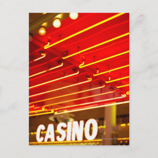 Helle Neonleuchten vor dem Casino, Las Vegas Postkarte