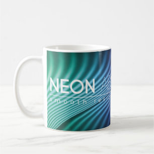 Helle Neonlinien Hintergrund mit 80er-Stil1980, 8 Kaffeetasse