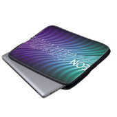 Helle Neonlinien Hintergrund mit 80er-Stil1980, 8 Laptopschutzhülle (Vorne Knopf)