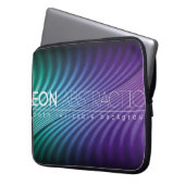 Helle Neonlinien Hintergrund mit 80er-Stil1980, 8 Laptopschutzhülle (Vorderseite Links)