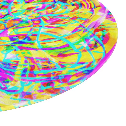 Helle Neonmuster Print Schneidebrett (Ecke)