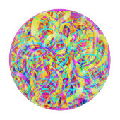 Helle Neonmuster Print Schneidebrett (Vorderseite)