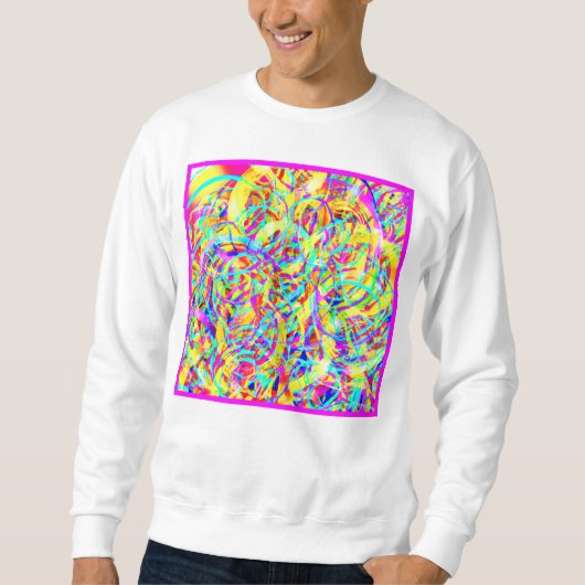 Helle Neonmuster Print Sweatshirt (Vorderseite)