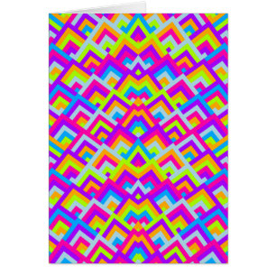 Helle Neons Zigzag Symmetrisches Flüchtige Blick-M