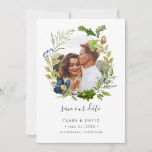 Helle Oak Rahmen Foto Hochzeit speichern Sie das D Save The Date