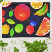 Helle Obstsammlung Geschirrtuch (Gefaltet)