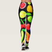 Helle Obstsammlung Leggings (Rückseite)