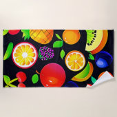 Helle Obstsammlung Strandtuch (Vorderseite)