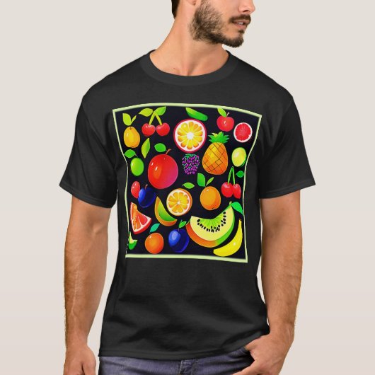 Helle Obstsammlung T-Shirt (Vorderseite)