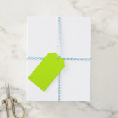 Helle oder neongelbe grüne Geschenkmarke Geschenkanhänger (Mit Garn)